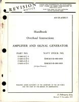 Overhaul Instructions for Amplifier and Signal Generator - Parts 15406-6-C-4, 15406-6-D-4, 15406-6-E-4, and 15406-6-E-6