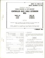 Overhaul Instructions with Parts Breakdown for Controlled Rate Cable Extension Reel - Model 6750A and 6750C