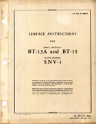 Service Instructions for BT-13A and BT-15 and SNV-1