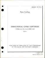 Parts Catalog for Directional Gyro Controls Types S-1, S-3, S-3A, & S-3B