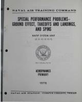 Special Performance Problems - Ground Effect, Takeoffs, Landings, and Spins