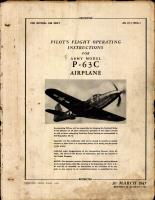 Pilot's Flight Operating Instructions for P-63C Airplane