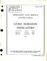 Operation and Service Instructions for Gyro Horizon Indicators Type No. AN 5736-1, AN 5736-1A, AN 576-L1A,  Part No. 656768 