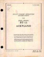 Pilot's Flight Operating Instructions for Army Model BT-13 Airplane