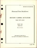 Illustrated Parts Breakdown for Rotary Camera Actuator Model REV-2600A - Part 2600-0-58 