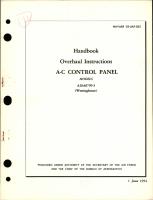 Overhaul Instructions for AC Control Panel - Model A28A8799-3
