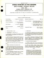 Overhaul Instructions with Parts Breakdown for Hydraulic Pressure Switch Assembly - Model YMBN