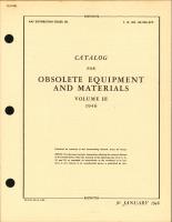 Catalog for Obsolete Equipment and Materials Volume III