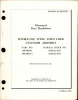 Illustrated Parts Breakdown for Hydraulic Wing Fold Lock Cylinder Assembly - 209-58029-1, 209-58029-2