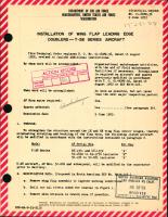 Installation of Wing Flap Leading Edge Doublers For T-28 Series Aircraft