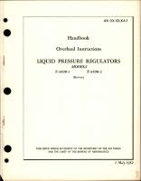 Overhaul Instructions for Liquid Pressure Regulators - Models F-3498-1 and F-3498-2