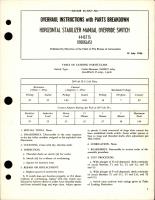 Overhaul Instructions with Parts for Horizontal Stabilizer Manual Override Switch - 4445115