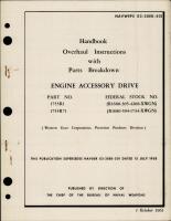 Overhaul Instructions with Parts Breakdown for Engine Accessory Drive - Parts 1755R1 and 1755R71 