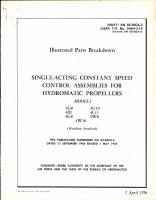 Illustrated Parts Breakdown for Single-Acting Constant Speed Control Assemblies for Hydromatic Propellers