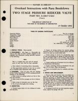 Overhaul Instructions with Parts Breakdown for Two Stage Pressure Reducer Valve - Part A-20017-4-022