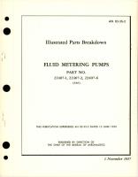 Illustrated Parts Breakdown for Fluid Metering Pumps - Part 22407-1, 22407-2, and 22407-6 