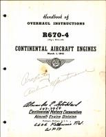 Handbook of Overhaul Instructions for R670-4 Continental Aircraft Engines