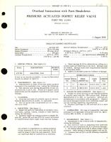 Overhaul Instructions with Parts Breakdown for Pressure Actuated Poppet Relief Valve Part No. 131305 