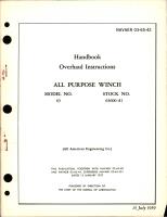 Overhaul Instructions for All Purpose Winch - Model 63