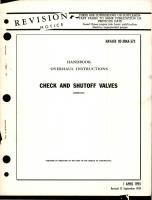Overhaul Instructions for Check and Shutoff Valves