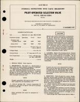 Overhaul Instructions with Parts Breakdown for Pilot-Operated Selector Valve - Part 10280 and 10280A1 