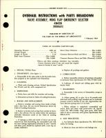 Overhaul Instructions with Parts for Wing Flap Emergency Selector Valve Assembly - 4384328