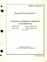 Illustrated Parts Breakdown for Autosyn Manifold Pressure Transmitter Part No. 7509-9-A3-1