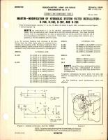 Modification of Hydraulic System Filter Installation for B-26B, B-26C, B-26F, and B-26G
