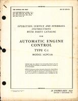Operation, Service, & Overhaul Instructions with Parts Catalog for Automatic Engine Control Type C-1 Model 3GPC1A1