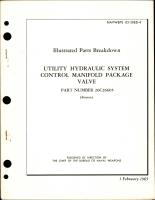 Illustrated Parts Breakdown for Utility Hydraulic System Control Manifold Package Valve - Part 26C26605