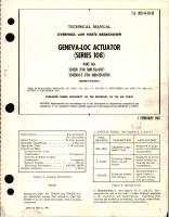 Overhaul with Parts Breakdown for Geneva-Loc Actuator - Series 108, Parts 554350 and 554350-0-2