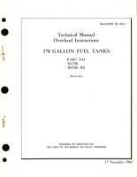 Overhaul Instructions for 370 Gallon Fuel Tanks Part No. 501700, 501700-501