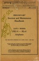 Erection and Maintenance Instructions for Navy Model, F4U-4, FG-4