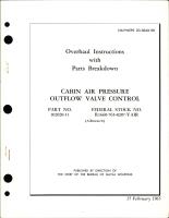 Overhaul Instructions with Parts Breakdown for Cabin Air Pressure Outflow Valve Control - Part 102020-11