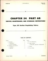 Service, Maintenance and Overhaul Instructions for Suction Regulating Valves, Type 551, Ch 54 Part AB