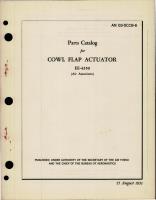 Parts Catalog for Cowl Flap Actuator - EE-4350
