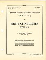 Operation, Service, & Overhaul Instructions with Parts Catalog for Fire Extinguisher Type A-2