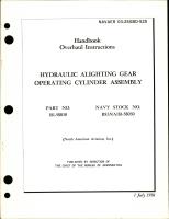 Overhaul Instructions for Hydraulic Alighting Gear Operating Cylinder Assy - Part 181-58030 