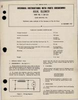 Overhaul Instructions with Parts for Axial Blower - Part C-19A-514 