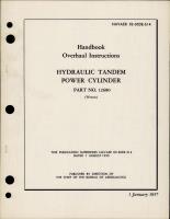 Overhaul Instructions for Hydraulic Tandem Power Cylinder - Part 12680 