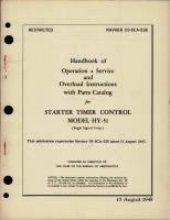 Operation, Service, Overhaul Instructions with Parts for Starter Timer Control - Model HY-51 
