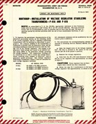Installation of Voltage Regulator Stabilizing Transformers for P-61A and P-61B