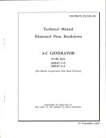Illustrated Parts Breakdown for AC Generator - Types 28B187-4-A, 28B187-6-A 
