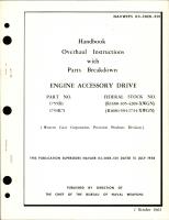 Overhaul Instructions with Parts Breakdown for Engine Accessory Drive - Part 1755R1 and 1755R71