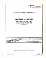 Overhaul Instructions for Aircraft Actuators Models D100B, D750B, D380, D1040-1, D1040-2, D1040-3, C120, C280, and C290