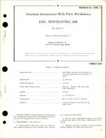 Overhaul Instructions with Parts Breakdown for Ventilating Air Fan - R-2879-1 
