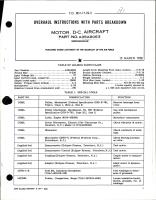 Overhaul Instructions with Parts Breakdown for DC Motor - Part A35A9063