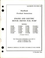Overhaul Instructions for Engine and Electric Motor Driven Fuel Pump