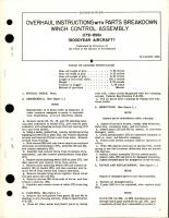 Overhaul Instructions with Parts Breakdown for Winch Control Assembly- 079-8961