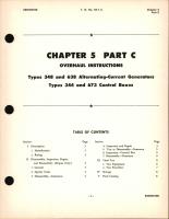 Overhaul Instructions for Alternating Current Generators and Control Boxes